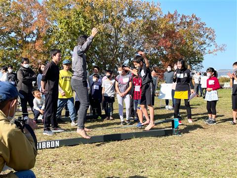 東温市長杯 かすみの森スラックラインパーク スラックラインチャレンジ2023