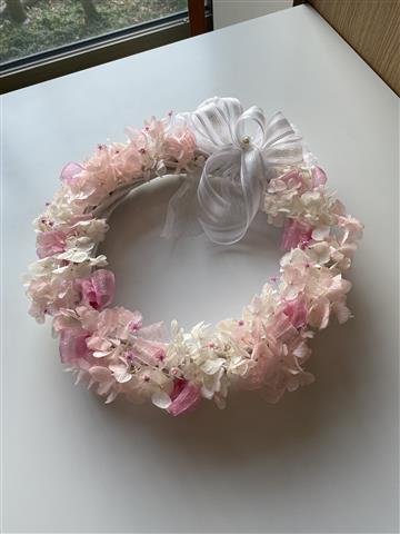 紫陽花リース作り