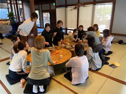 ヨガとおはなし 一汁三菜 腸活ごはん in道後一会