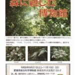 ロビー展「森に親しむ博物館」