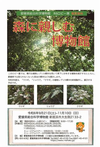 ロビー展「森に親しむ博物館」