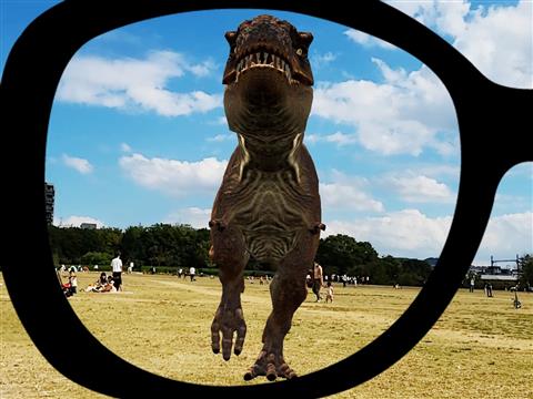 AR飛び出す恐竜の島/サングラスをかけると目の前に巨大な恐竜が出現! とべもり+(プラス)GO!GO!フェスタ