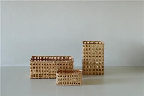 タケカンムリの竹カゴ展