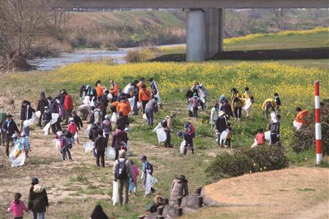 みんなで石手川を美しくしよう We Love 石手川 河川大清掃